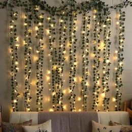 Flashing LED Ivy Vine String Lights Or Battery Operated Led Leaf Garland Christmas For Home Wedding Decorative Lights LJ201018282f