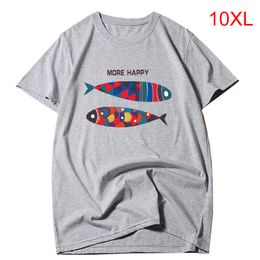 Men's T-Shirts Oversized Men Casual Short Sleeve Tshirts O-Neck Cotton Summer Tops Tees for Male Plus Size 9XL 10XL HX262 230412