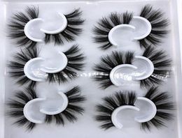 False Eyelashes HBZGTLAD 6 Pairs 3D Mink Lashes Natural Dramatic Volume Fake Makeup Eyelash Extension Silk1542192