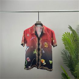 Men Designer Shirts Summer Shoort Sleeve Casual Shirts Fashion Loose Polos Beach Style Breathable Tshirts Tees ClothingQ56