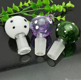 Smoking Pipe Mini Hookah glass bongs Colourful Metal Shape Colourful Dot Hook Glass Bubble Head