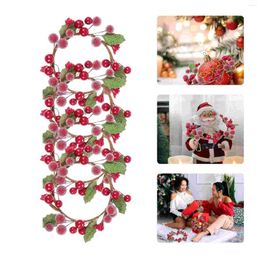 Decorative Flowers Christmas Berry Wreath Mini Garland Xmas Decor Pography Props Gift Decoration Tabletop