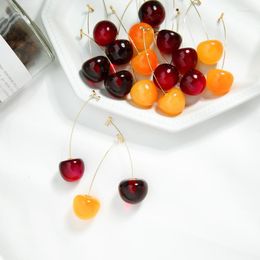 Dangle Earrings MOPAI Big Cherry Drop Statement Red Acrylic For Women Fashion Jewellery Wholesale Accessories