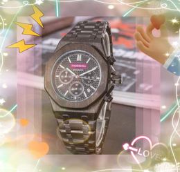 Mens Running Seconds Luxury Designer Watches Quartz Automatic Machinery Movement Clock Stainless Steel Rubber Strap Waterproof Wristwatch Relogio Masculino