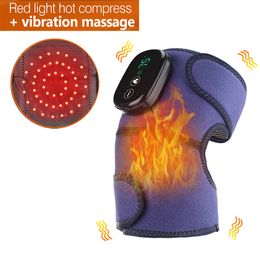 Leg Massagers Electric Heating Vibration Knee Massage Shoulder Brace Support Leg Joint Warm Arthritis Treament Relieve Pain Knee Pad Massager 230411