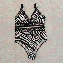 Sexy Bra Bikinis Women Two Piece Set Swimwear Zebra Print High Waist Swimming Swimsuit Beach Wear