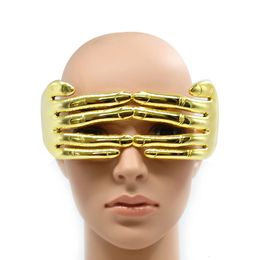 Sunglasses Gold Fingers Glasses Festival Points Men Silver Bar for Party Cosplay Extraordinary Fashion de Sol Feminino 230411