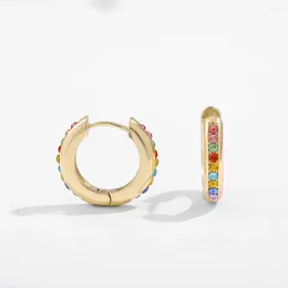 Hoop Earrings Fashion Jewellery CZ Huggies Hoops For Women Classic Gold Colour Round Circle Stackable Ear Cuff Brincos 2023