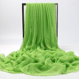 Scarves Women's Gauze Natural Folding Pearl Yarn Scarf Spring Warm Decorative Silk High-quality Wide Shawl Multifunctional