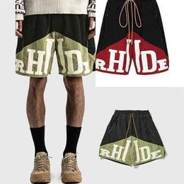 Short Rhude Size Fashion Pants Summer Sport Sports Shorts Big for Casual Men Basketball and Women 2022302t