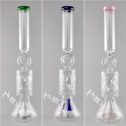 19.8-Inch Straight Tube Hookah Beaker Base Bong - Swiss to Volcano Percolator, 18mm Female Joint