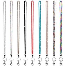 Wholesale New Rhinestone Office Lanyard , with Metal Clasp & Keyring , Crystal Lanyard for Women, ID Card , Keys Strap