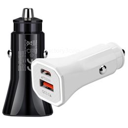 Fast Quick Charge 20W QC3.0 Type c USB C PD Car Charger Adapter For Iphone 14 15 Samsung S20 S21 Htc Android Phone F1