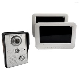 Video Door Phones 7-Inch 2 Camera Intercom. Bedraad Doorbellhd Kit Ondersteunt Ontsluiten. Surveillance. Twee-Weg