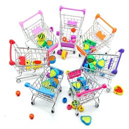 NEW Creative Mini Children Handcart Simulation Bird Parrot Small Supermarket Shopping Cart Utility Cart Pretend Play Toys Strollers