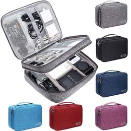 Storage Bags Kit Case Waterproof Multi-function Earphone Wire Pouch Electronics Accessories Digital Bag USB Cable