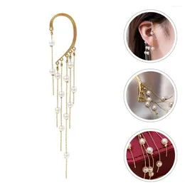 Backs Earrings Pearl Earings Non Dangle Cuff 2023 Year Jewelry Tassel Women Gifts Her Delicate