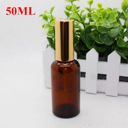 Wholesale 264pcs/Lot 50ml Glass Spray Bottle For Essential Oil Glass Bottle with Black or Golden Pump Sprayer 50 ml And Lid