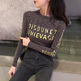 Women's Blouses & Shirts 2023 Pullover A Long Sleeved O-neck Blouse Monogrammed Knit Bottom 1 Colors Sizes Spring Clothes Women