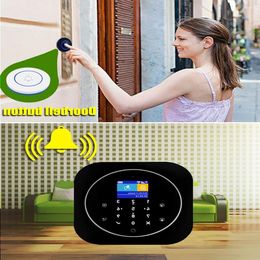 FreeShipping Home Alarm System Wifi GSM Alarm Intercom Remote Control Autodial 433MHz Detectors IOS Android Tuya APP Control Touch Ke Lxibt
