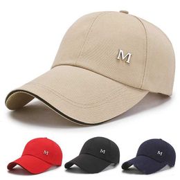 Ball Caps Men Women Baseball Cap Summer Cotton Hat Embroidery Snapbk Hip-Hop Cap Adult Sport Sun Hat Casual Long Brim Sunscreen Golf Cap P230412