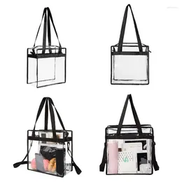 Duffel Bags Clear Shoulder Tote Bag Crossbody Waterproof PVC Shopping Book For School Travel Sport Daily