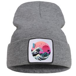 BeanieSkull Caps Japan Anime Knitted Cap Men Soft Solid Colour Bonnet Hats Unisex Winter Warm Beanie Caps Men Cotton Skullies Hat 230412