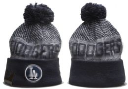 Dodgers Beanies Los Angels Beanie Cap Wool Warm Sport Knit Hat Baseball North American Team Striped Sideline USA College Cuffed Pom Hats Men Women a5