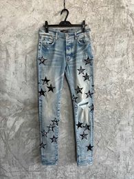 2023 fantastici nuovi jeans firmati skinny strappati strappati da uomo ~ jeans US SIZE 28-36 ~ jeans hip-hop di alta qualità da motocicletta da motociclista slim di alta qualità