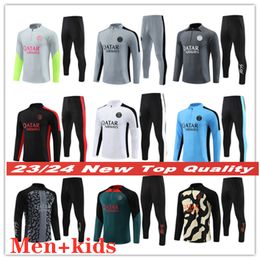 2023 2024 psgES tracksuit men football training suit 22 23 24 tuta maillot jersey jacket kit Paris mbappe kidS soccer tracksuits jogging survetement chandal