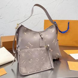 CARRYALL Luxury Designer bag fashion Women 2pcs/set Handbag top Quality Monograms Embossing flower Leather Crossbody Shoulder tote bag designer Wallet Backpack