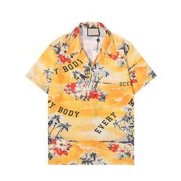 Men Designer Shirts Summer Shoort Sleeve Casual Shirts Fashion Loose Polos Beach Style Breathable Tshirts Tees ClothingQ78