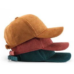 Ball Caps Corduroy Baseball Cap for Men Women Trucker Cap Winter Unisex Vintage Baseball Hat Outdoor Adjustable Hip Hop Gorras Snapbk P230412