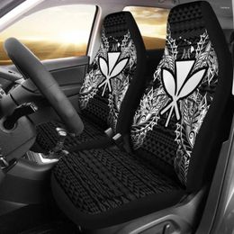 Car Seat Covers Hawaii Kanaka Maoli Map Black 103131 Pack Of 2 Universal Front Protective Cover