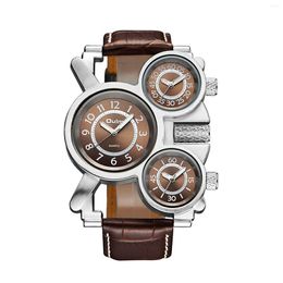 Wristwatches 2023 Watch For Men Pu Leather Band Hollowing Out Analogue Quartz Wrist Watches Women Electronic Clock Relogio Masculino