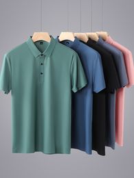 Men's Polos Summer Men's Polo Shirt Classic Short Sleeve T-shirt Breathable Cooling Quick Drying Nylon Polo Men's Golf T-shirt Plus Size 8XL 230412