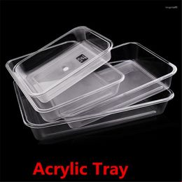 Plates Plastic Serving Trays Acrylic Transparent Rectangular Fruit Vegatable Tray Platter Butter Dishes Dinner Set