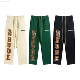 Rhude Marka Erkek Pantolon Rhude Pants Tasarımcı Pantolon Kargo Pantolon Erkek Tasarımcı Sweetpants Erkek Kadın Günlük Sweatpants Fitness Pantolon Mens Track Rhude Shirt 9493