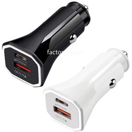 Fast Quick Charger 38W PD20W USB C Car Charger Dual Ports Auto Power Adapters For iphone 11 12 13 14 15 Samsung s20 s21 note 20 htc Android F1