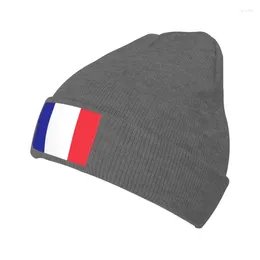 Berets Flag Of France Knit Hat Cap Knitted Beanie Beanies Unisex Hipster