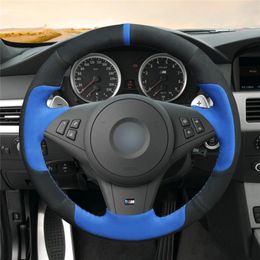 Steering Wheel Covers DIY Anti-Slip Wear-Resistant Cover For E60 E61(Touring) 530d E63 E64 2004-2010 Car Interior Decoration