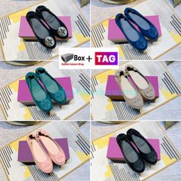 With Box Fashion Dress Shoes Womens Designer Travel Ballet Flat Leather Loafers Casual Outdoors Slippers Shoe Size 35-40