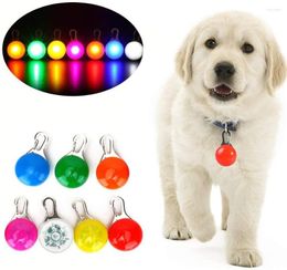 Dog Collars Pet Collar Luminous Pendant Safety Anti-lose LED For Small Big Cat Supplies Accessorie 3 Modes Light