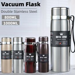 Mugs Stainless Steel Thermos Bottle for Coffee Vacuum Thermal Water Large Capacity Insulated Cup Flasks Mug 231113