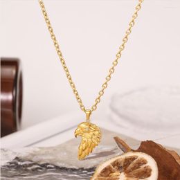 Pendant Necklaces Gothic Accessories Vintage Personalised 18K Gold Plated Stainless Steel Eagle Animal Necklace For Women