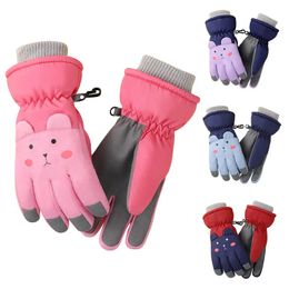 Children's Finger Gloves Winter Warm Kids Ski Gloves Snowboard Snow Sport Glove Children Boys Girl Waterproof Thicken Plush Mittens Keep Finger Warm 231110