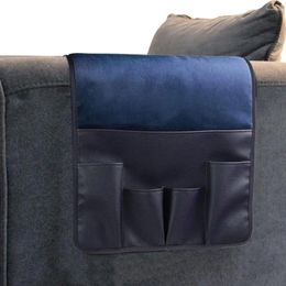 Storage Boxes 5 Pocket PU Leather Sofa Hanging Bag Practical Space Saving Non Slip Couch Pouch Remote Control