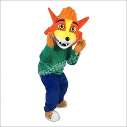 Halloween Coloured Fox Mascot Costume Cartoon Character Outfits Suit Adults Size Outfit Birthday Christmas Carnival Fancy Dress For Men Women