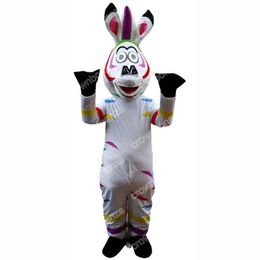cute Zebra Mascot Costumes Halloween Cartoon Character Outfit Suit Xmas Outdoor Party Outfit Unisex Promotional Advertising Clothings