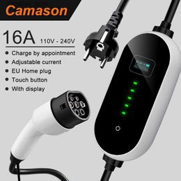 Electric Vehicle Accessories Camason Portable EV Charger 3.5kw type 2 charging station terminal for adult Electric Vehicle car / EU single phase home plug Q231113